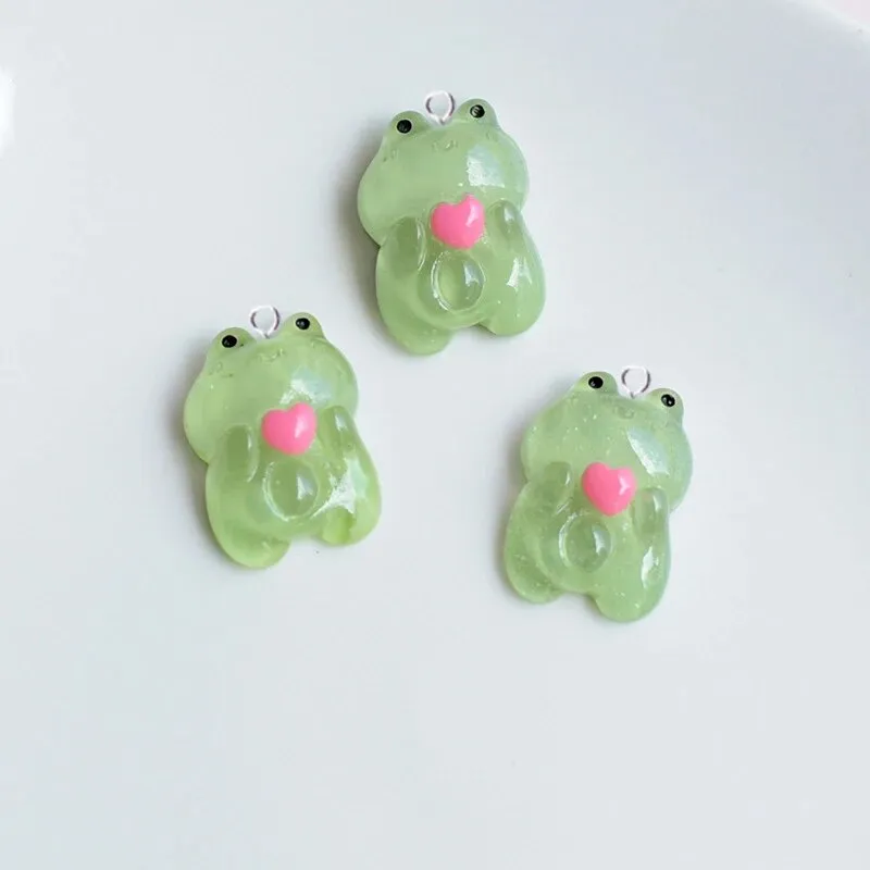 10Pcs Cute Animals Frog Bear Cat Dinosaur Rabbit Charms for Earrings Bracelet Hairpin DIY Jewelry Making Gift Kawaii Pendants