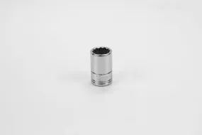 12 mm 3/8" Drive 12 Point Metric Standard Chrome Socket