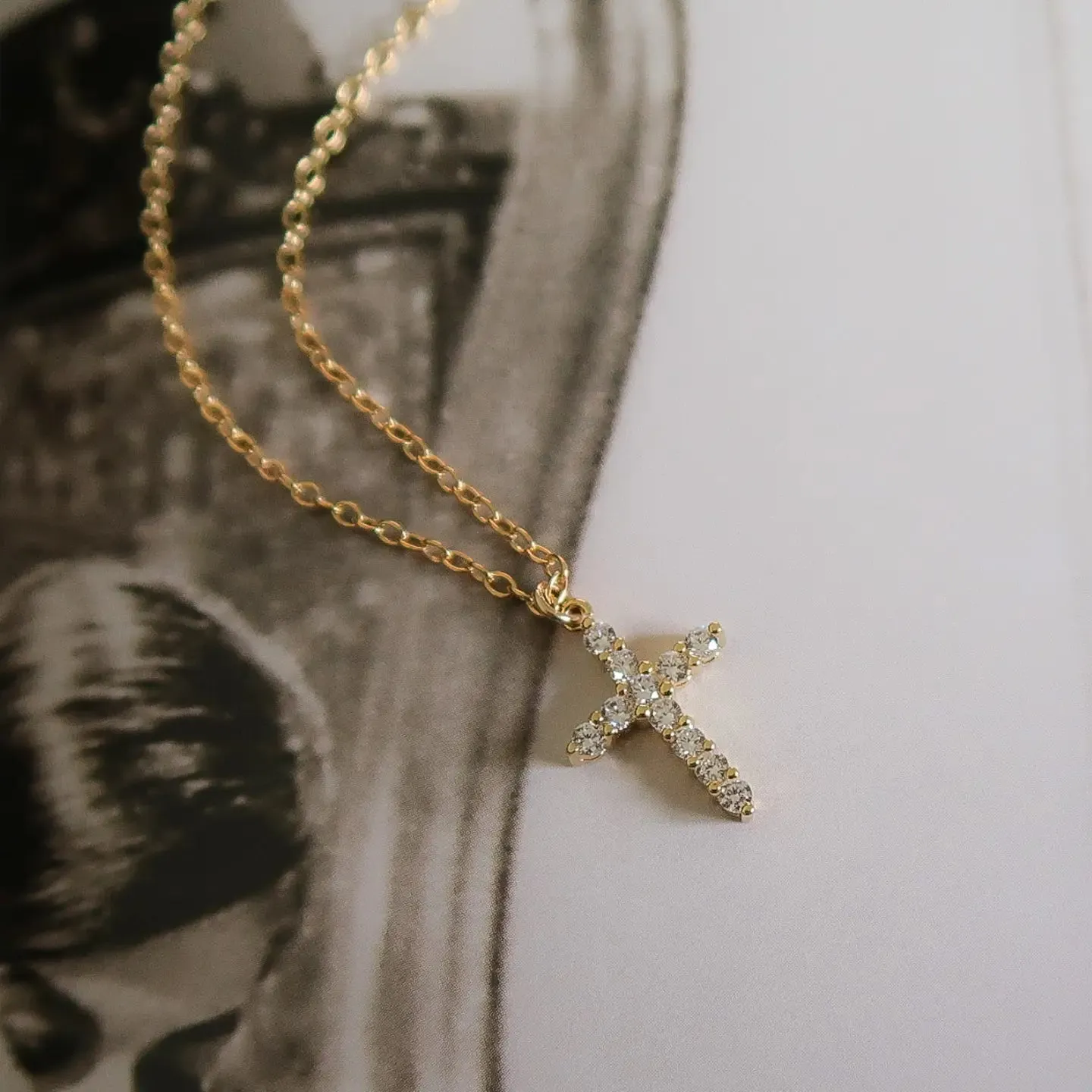 14k Gold Fill Cross Necklace