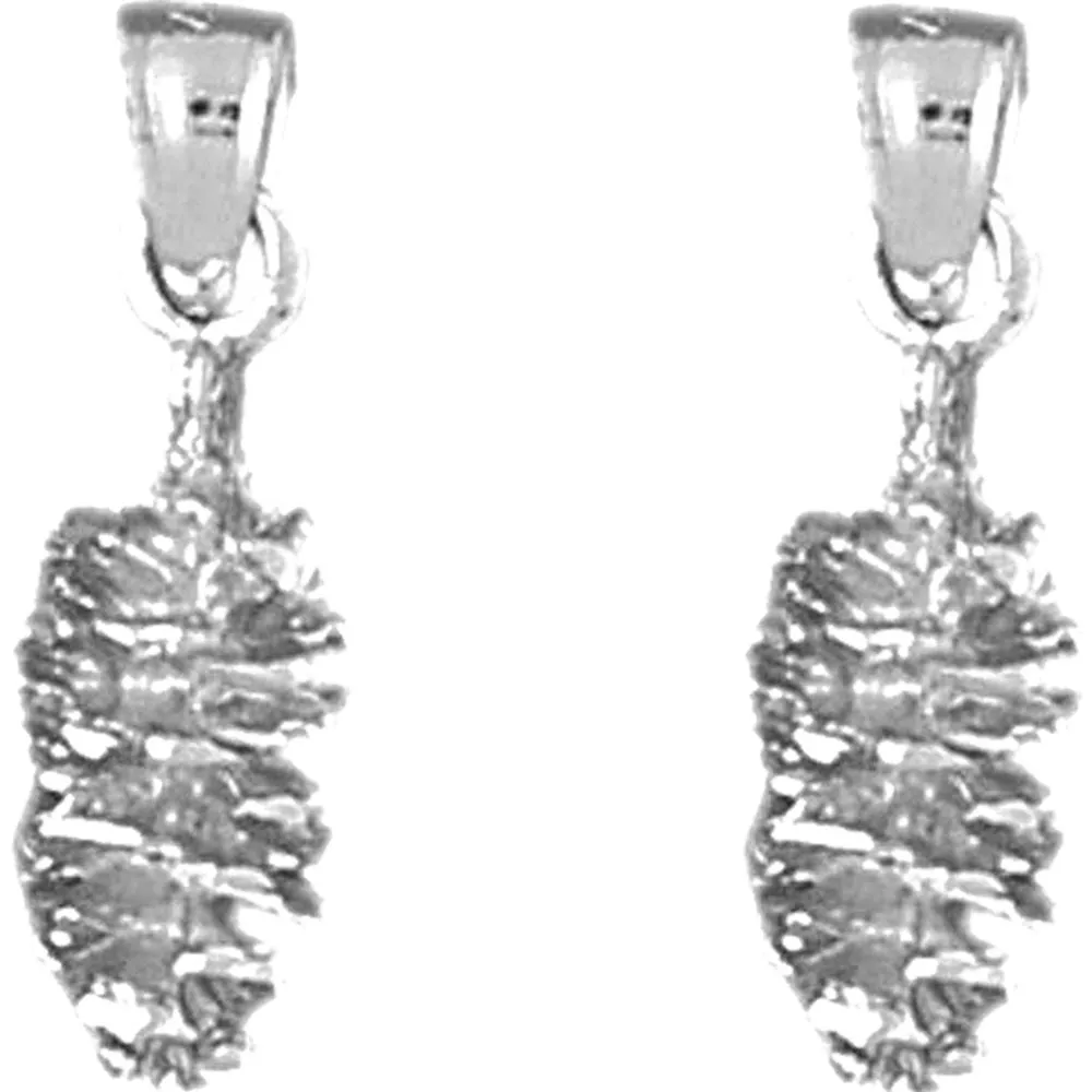 14K or 18K Gold 3D Pine Cone Earrings