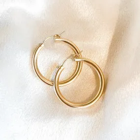 27mm Gold Fill Hoops in Gold