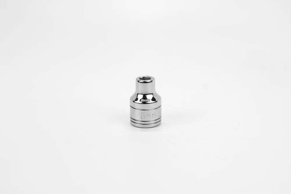 6 mm 3/8" Drive Metric Standard Chrome Socket