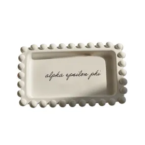 Alpha Epsilon Phi Jewelry Dish - Rectangular Cursive Script Sorority Name