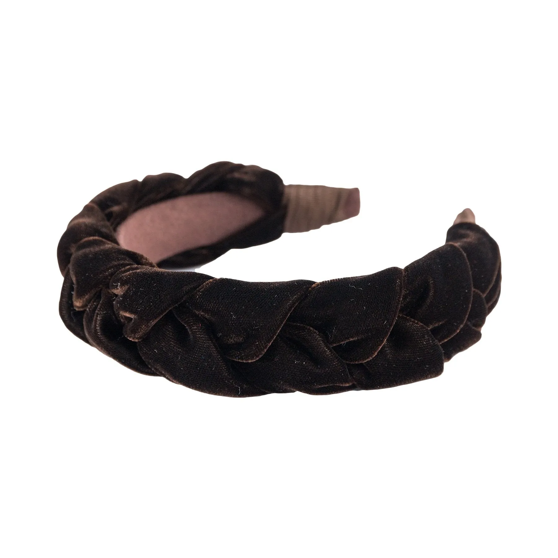 Anna Fashion Headband, Velvet, Braid 1.5" Wide