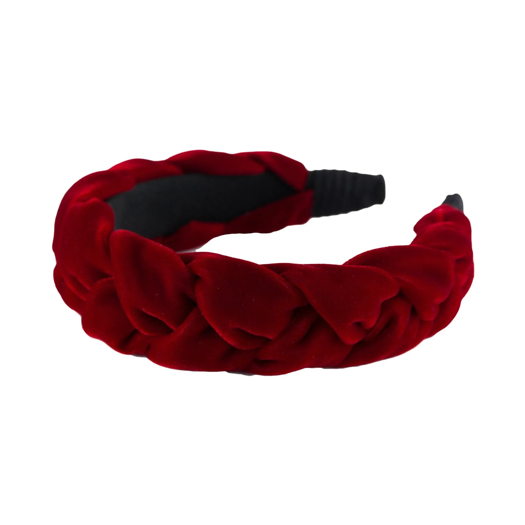 Anna Fashion Headband, Velvet, Braid 1.5" Wide