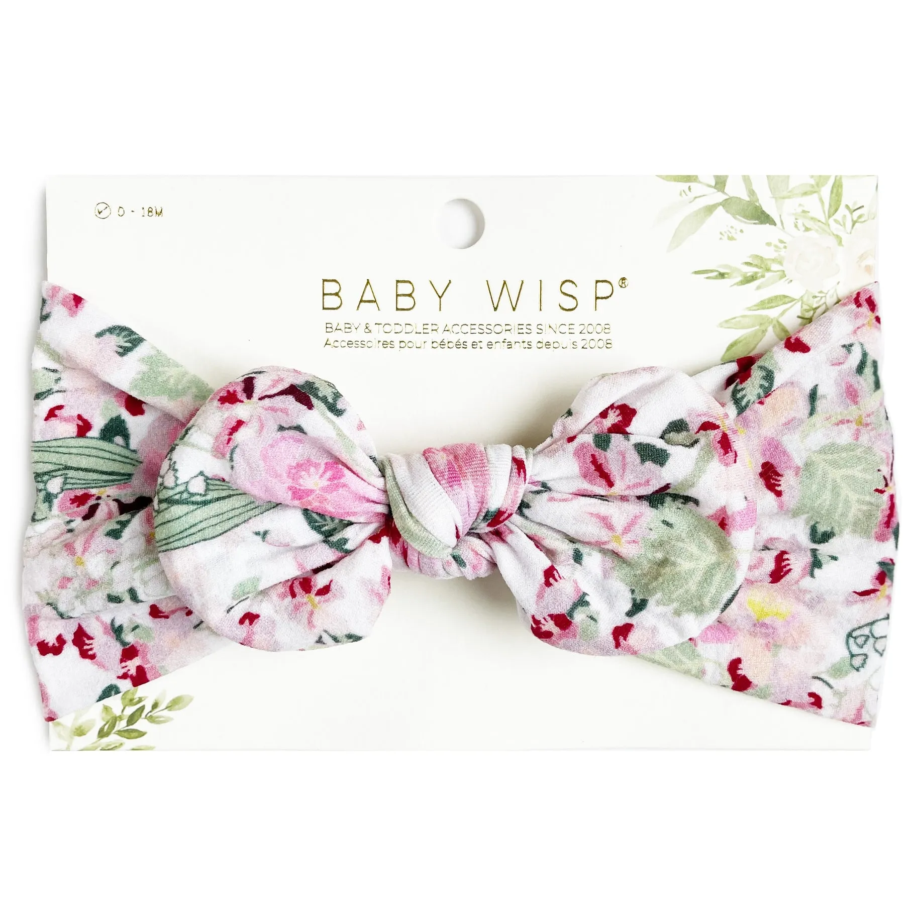 Baby Wisp Patterned Nylon Bow Headbands