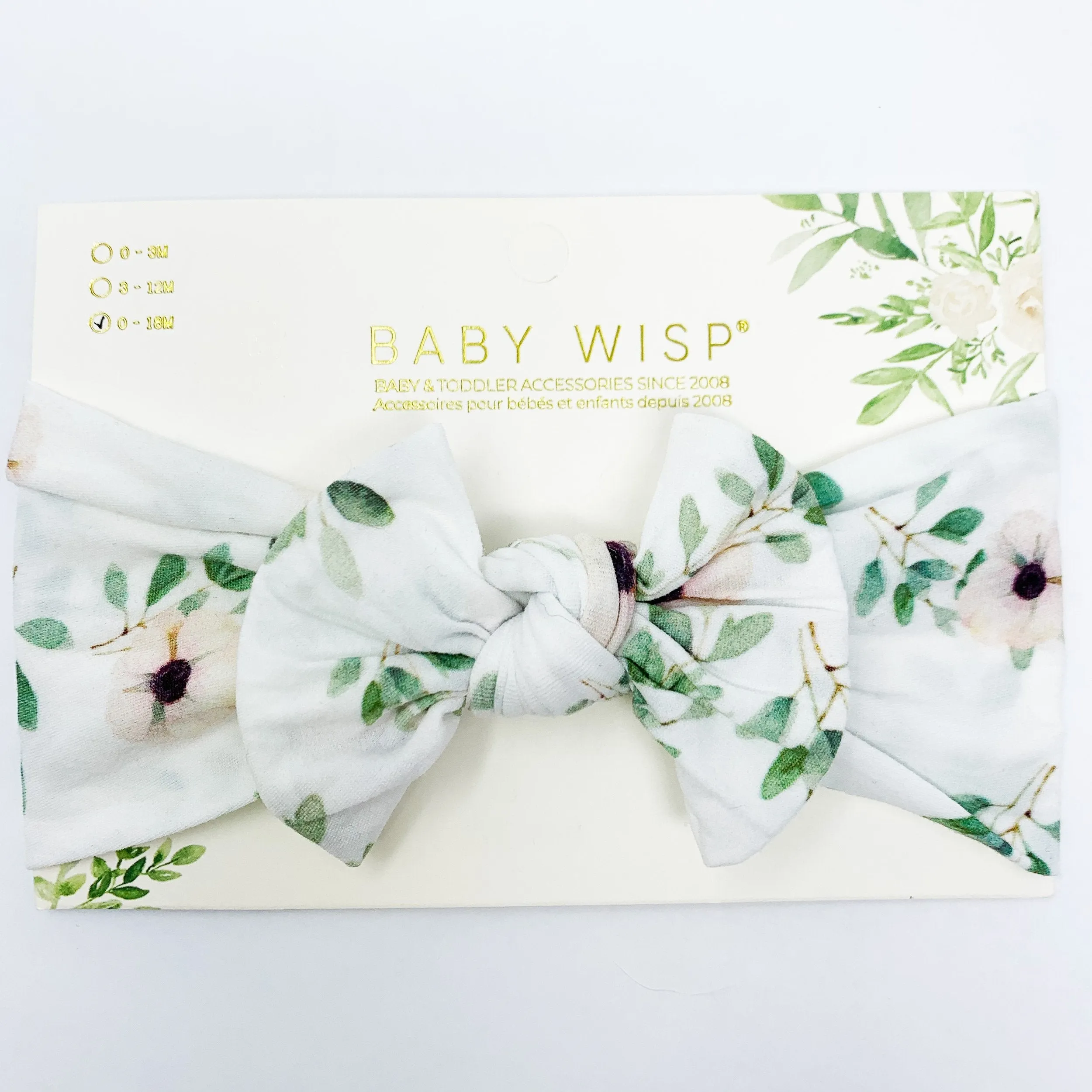 Baby Wisp Patterned Nylon Bow Headbands