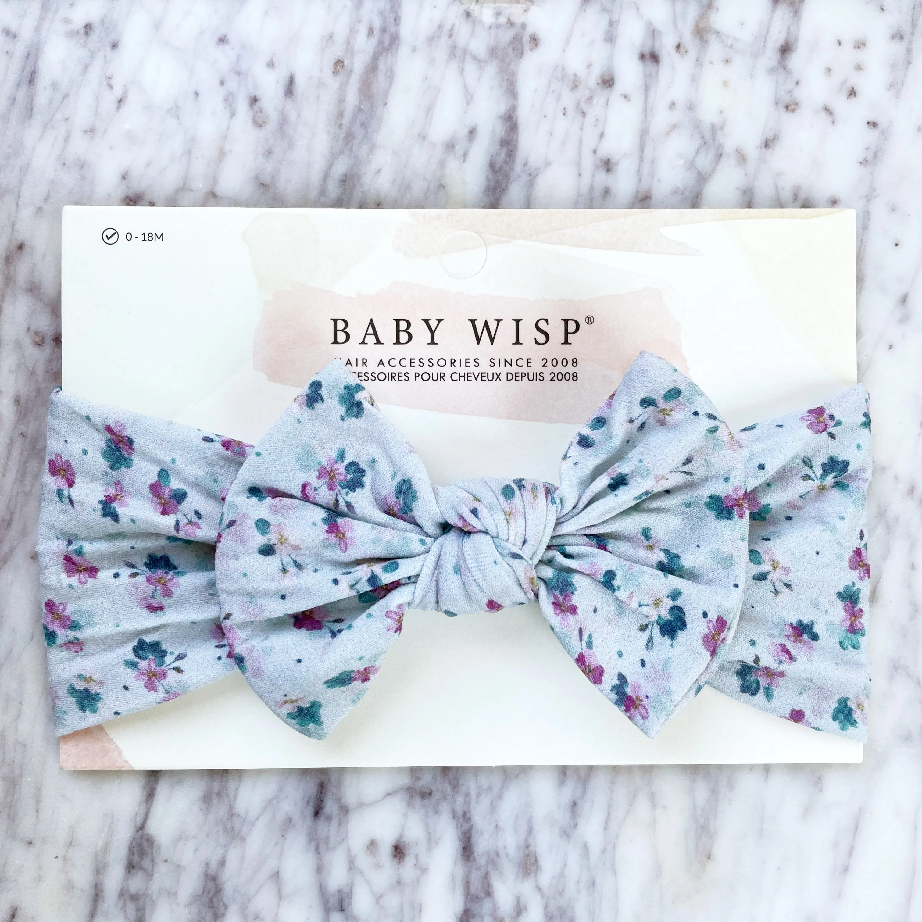 Baby Wisp Patterned Nylon Bow Headbands