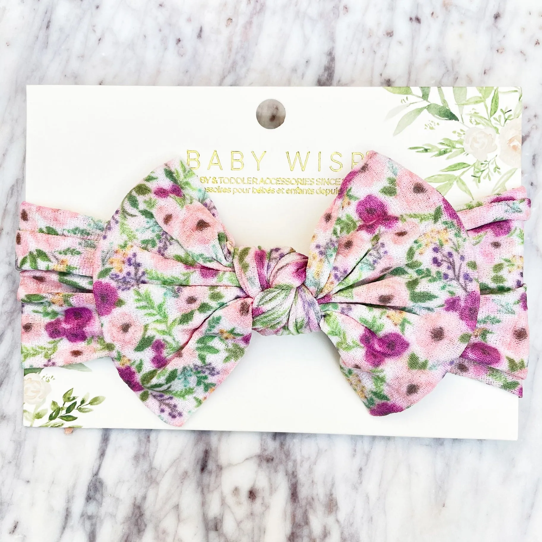 Baby Wisp Patterned Nylon Bow Headbands