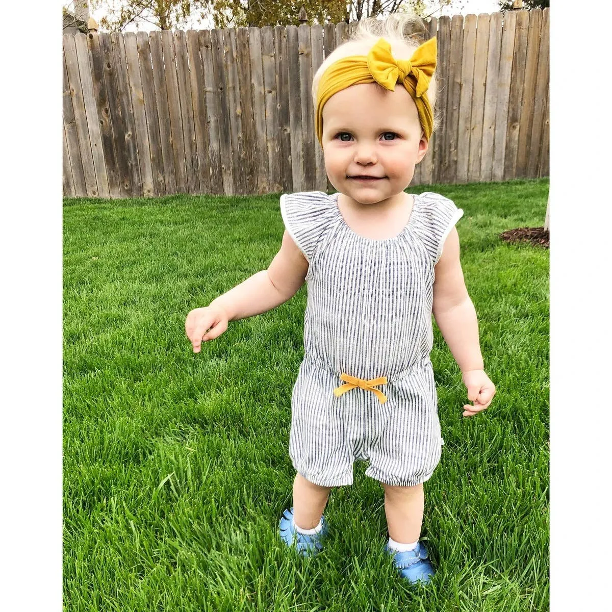 Baby Wisp Patterned Nylon Bow Headbands