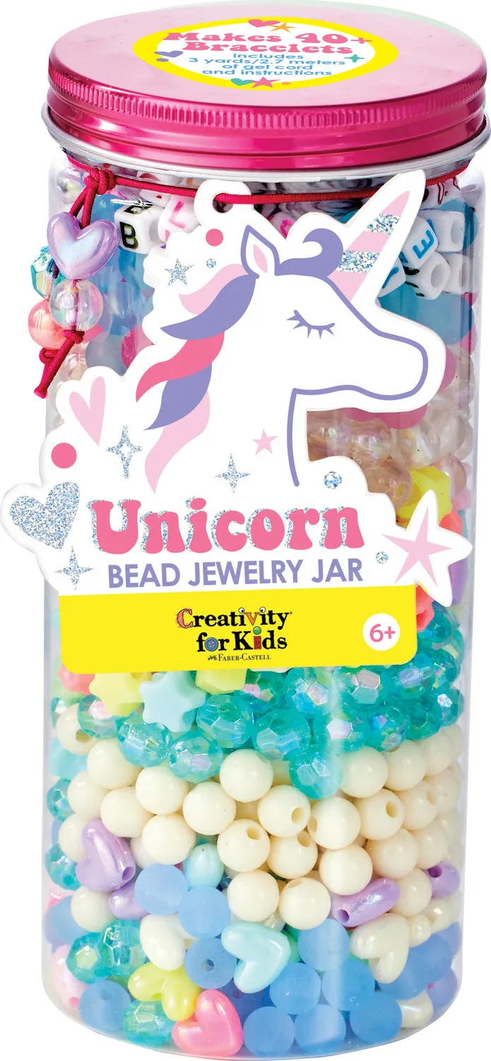 BEAD JEWELRY JAR - UNICORN