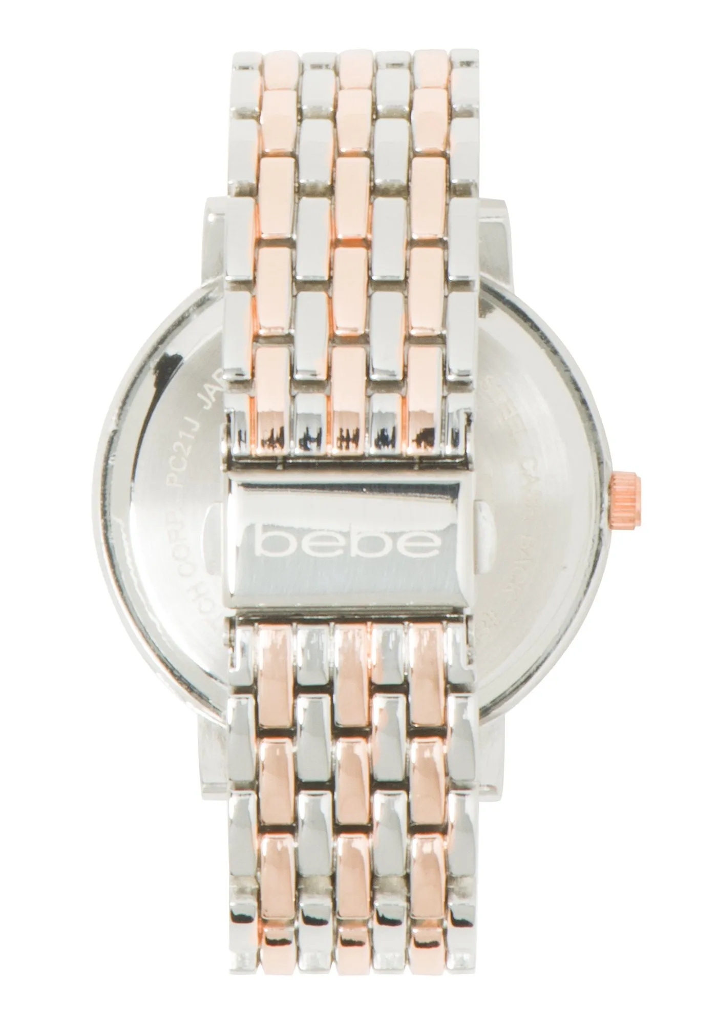 Bebe Two Tone Crystal Watch