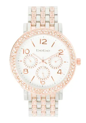 Bebe Two Tone Crystal Watch