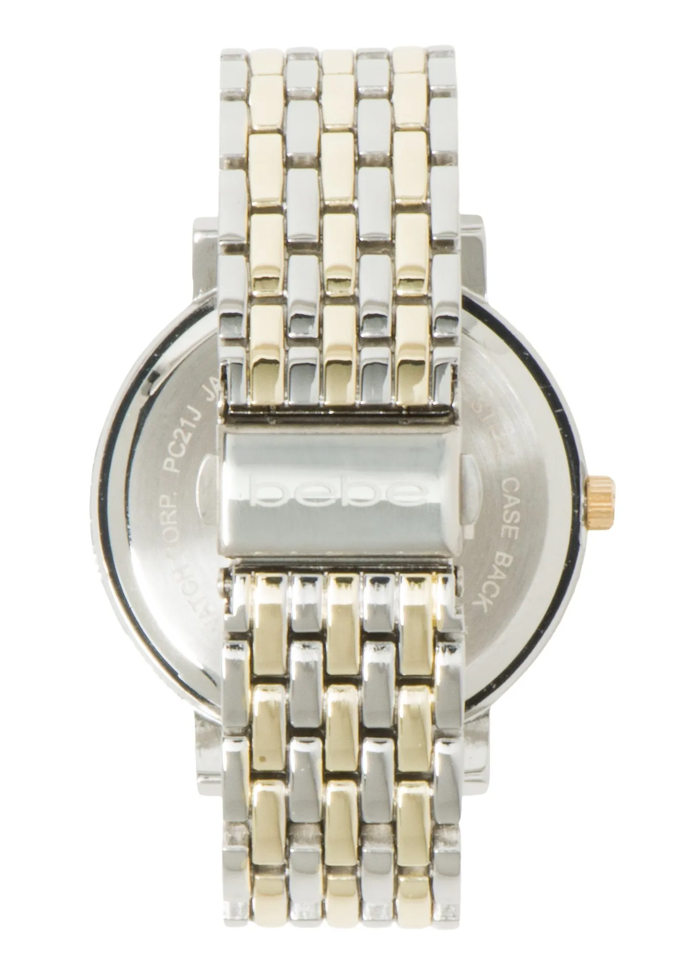 Bebe Two Tone Crystal Watch