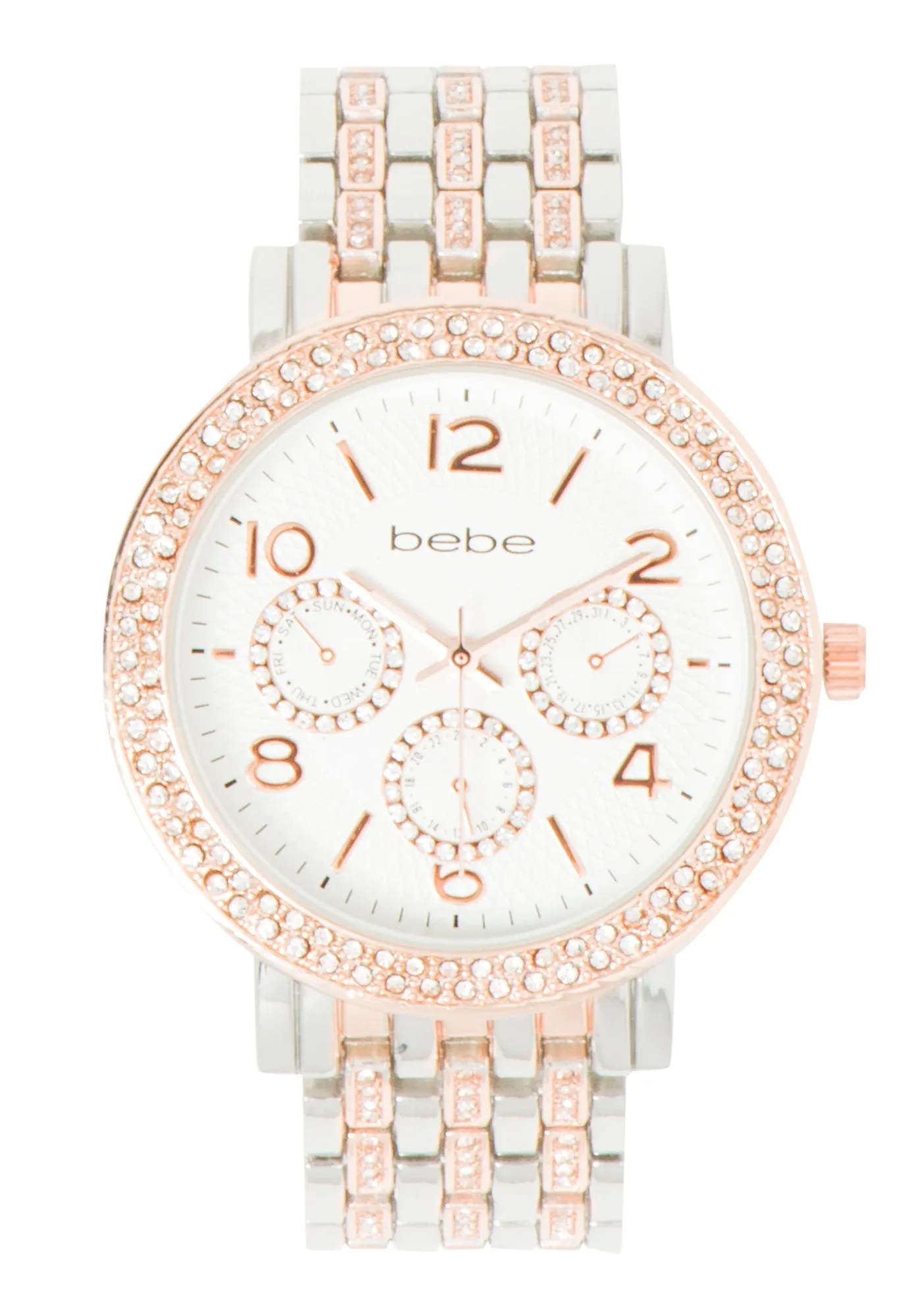 Bebe Two Tone Crystal Watch