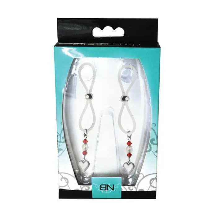 Bijoux de Nip Nipple Halos with Heart Charm