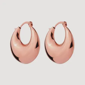 Billow Hoop Earring Rose Gold