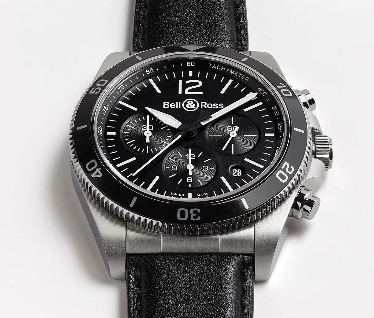 BR Watch BRV3-94 Chrono Black Steel