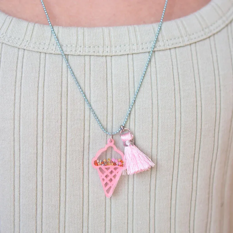 charlie necklace- ice cream or lightning bolt