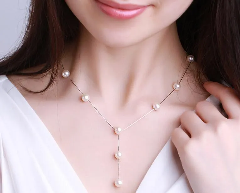 Cross Border Popular Jewelry, Sweet OL, Elegant Pearls, Simple Temperament, Necklace, Earrings, Bracelet Set for Women