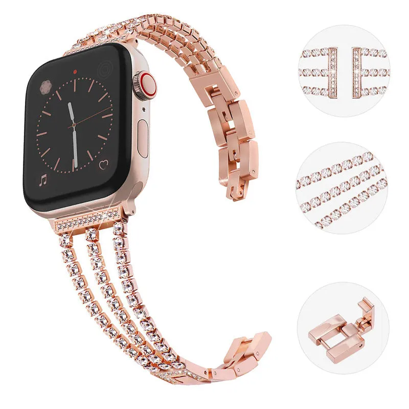 Dressy Bling Band for Apple Watch 38/40/41mm & 42/44/45mm Link Bracelet