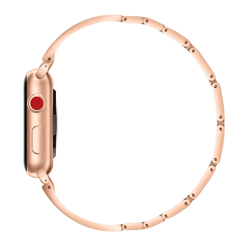 Dressy Fan Design Metal Band for Apple Watch Easy Adjustable Links