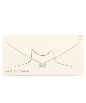 Gigi Letter Necklace White Gold Dipped