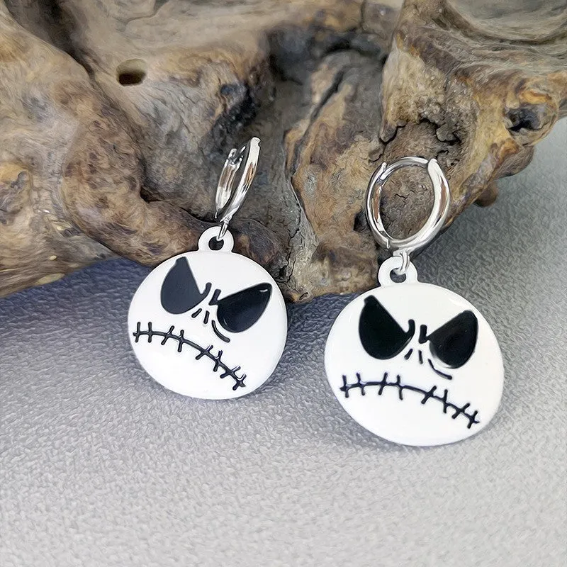 Halloween Funny Earrings Female Personality Ghost Pumpkin Bat Cartoon Jewelry