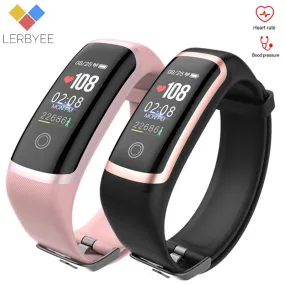 Lerbyee M4 Smart Bracelet Heart Rate Monitor Bluetooth Fitness Tracker Watch Calories Call Reminder Smart Band for Running Sport