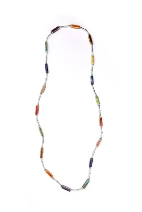 Long Jewel Tone Necklace