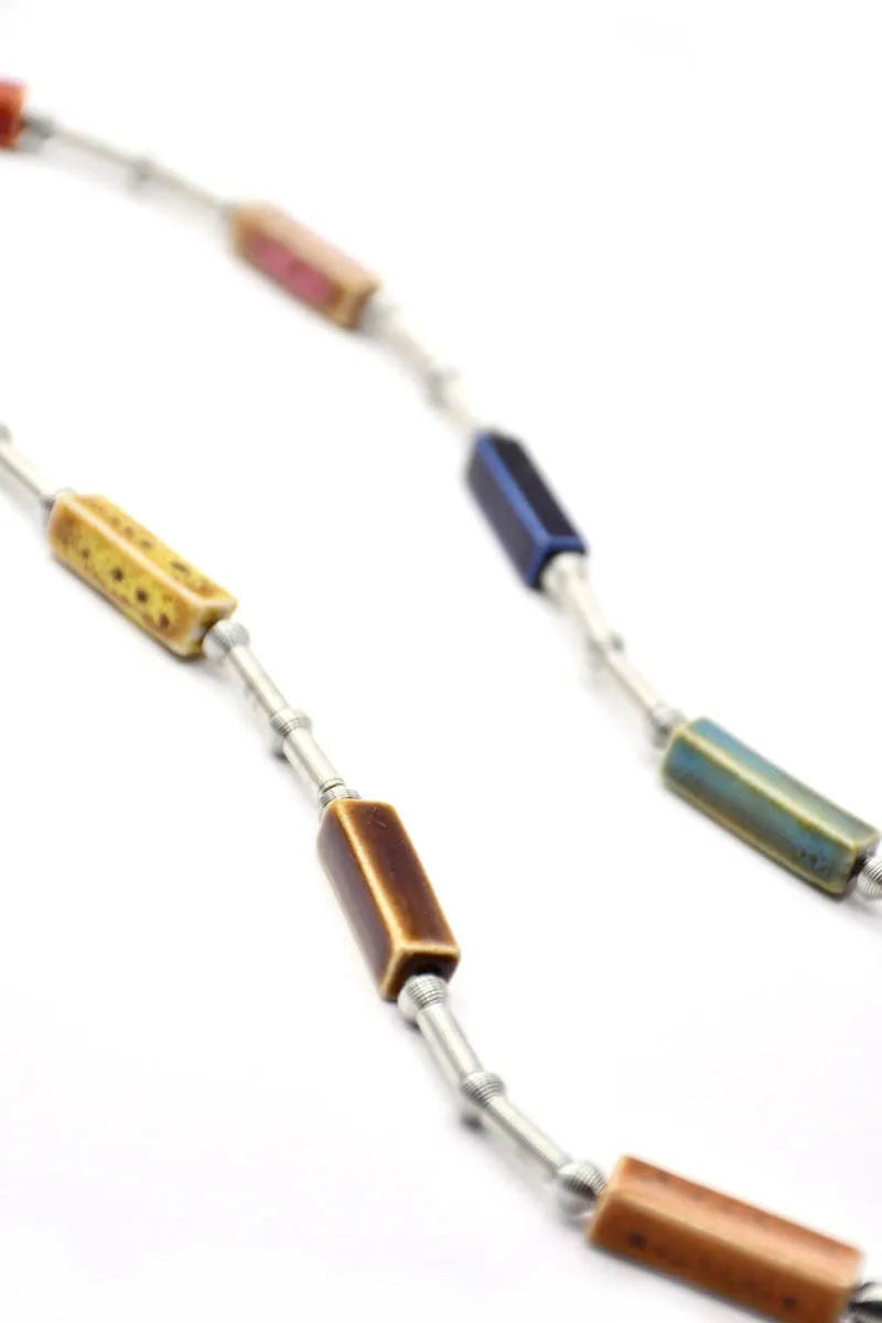 Long Jewel Tone Necklace