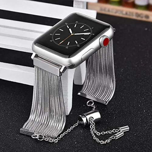 Metal Fashion Band for Apple Watch 38/40/41mm and 42/44/45mm Dressy Bracelet