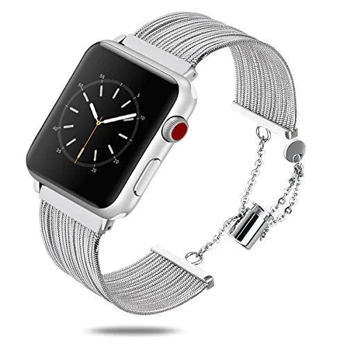 Metal Fashion Band for Apple Watch 38/40/41mm and 42/44/45mm Dressy Bracelet