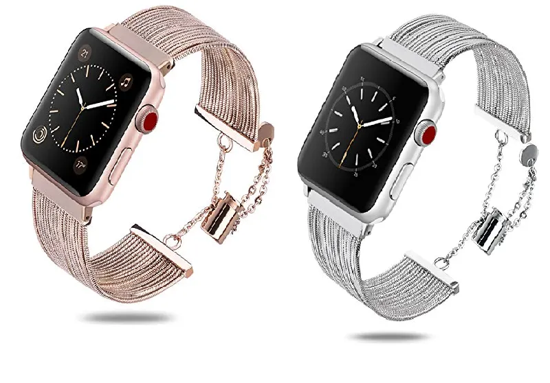 Metal Fashion Band for Apple Watch 38/40/41mm and 42/44/45mm Dressy Bracelet