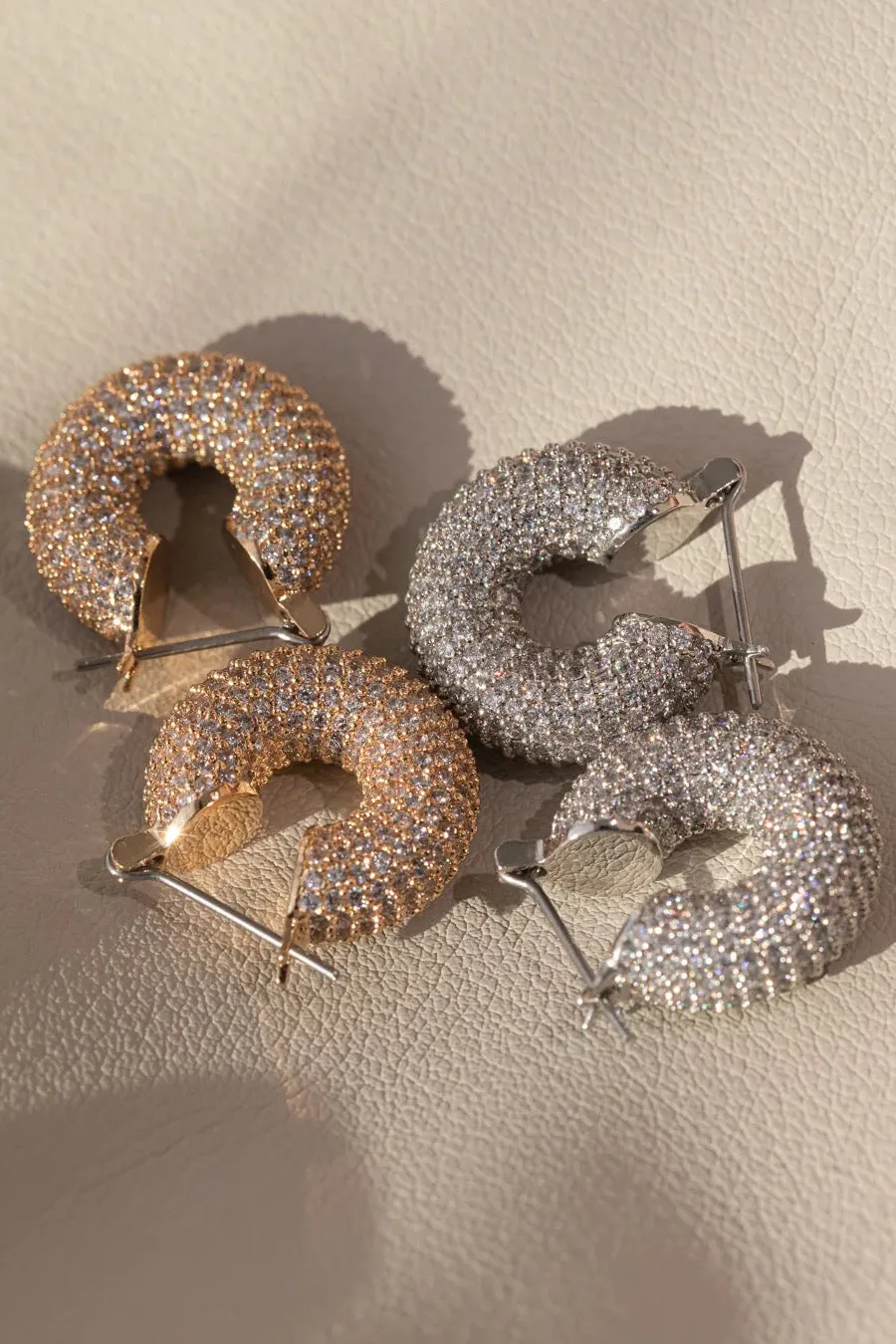 Pave Mini Donut Hoops