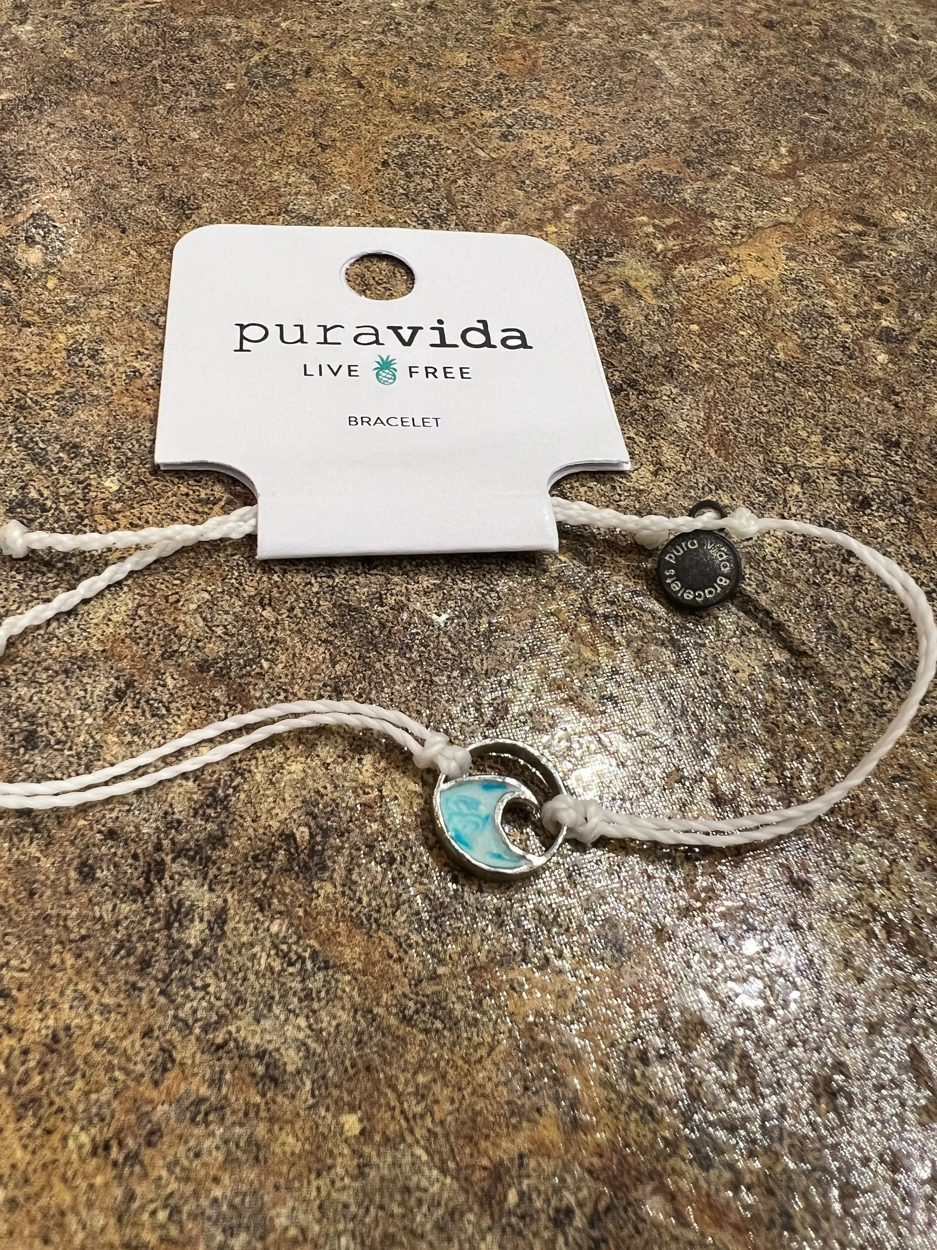 PURAVIDA Ombre Wave Silver Charm Bracelet