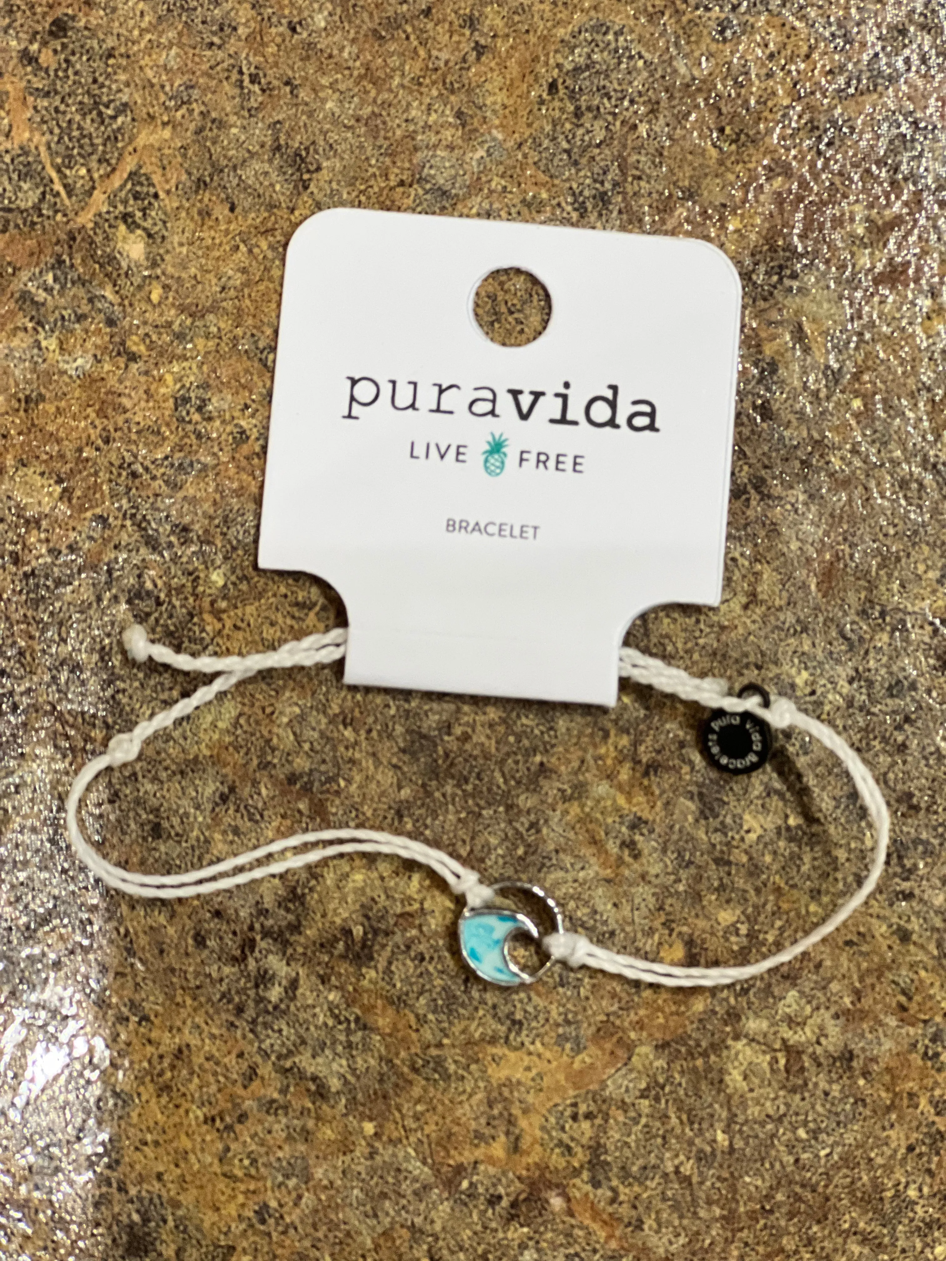 PURAVIDA Ombre Wave Silver Charm Bracelet