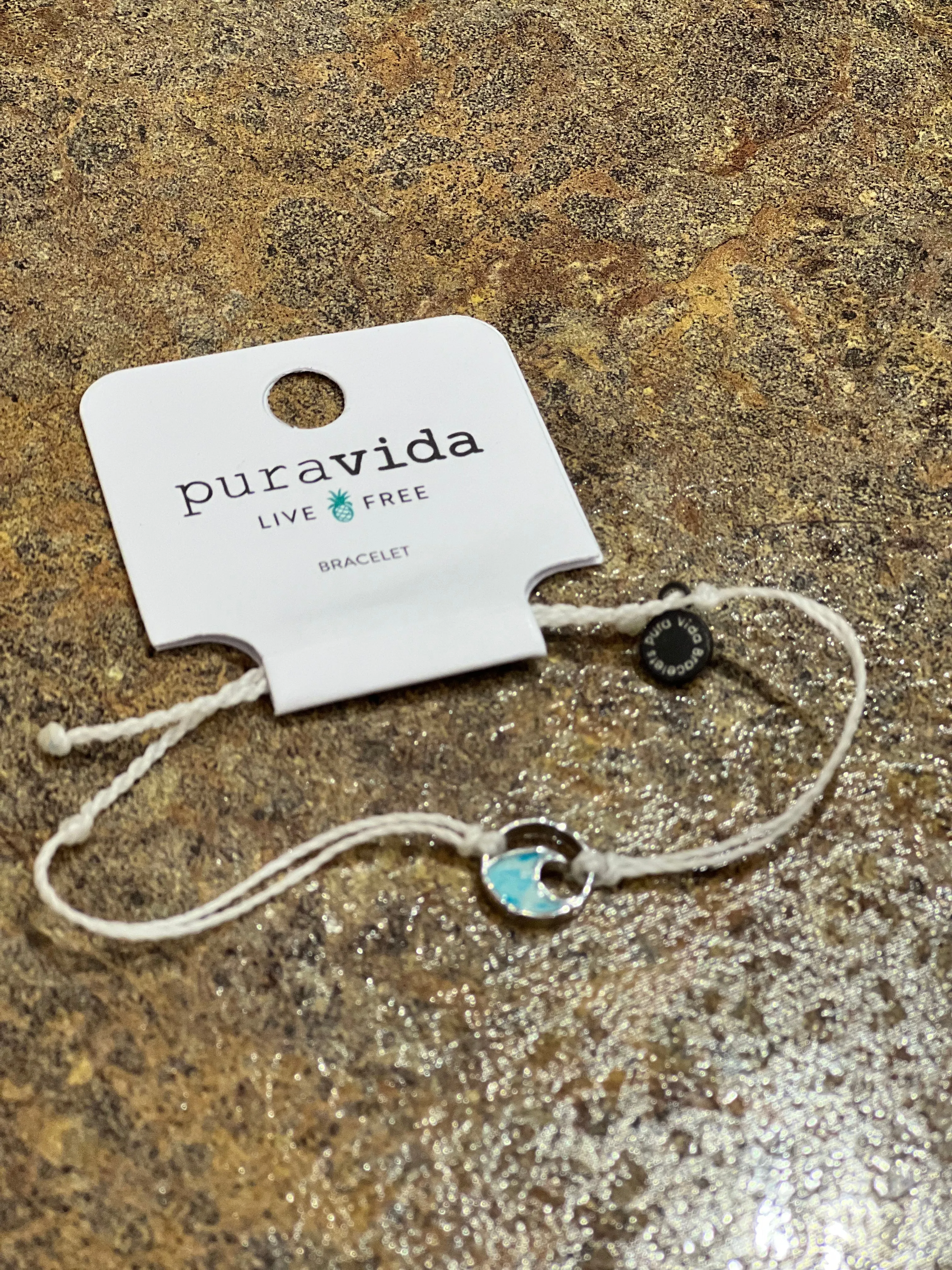 PURAVIDA Ombre Wave Silver Charm Bracelet