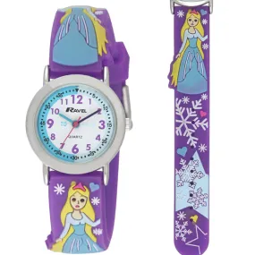 Ravel  R1513.75 Kids 3D "Ice Princess" Time Teacher White Dial Watch