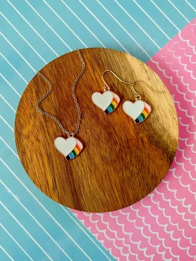 Riley Heart Necklace and Earrings