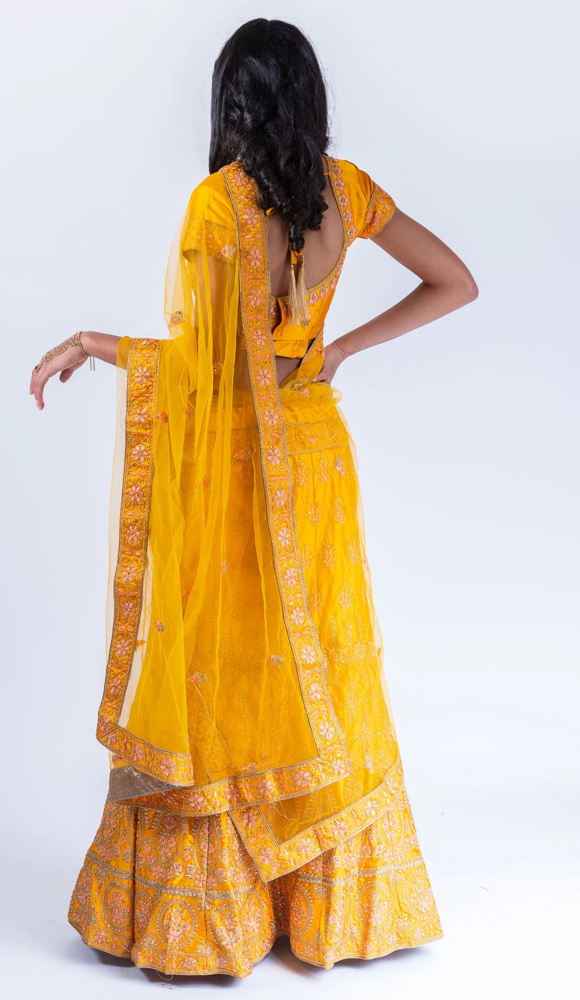 Silk bumblebee Heavy Embroidered Lehenga Set