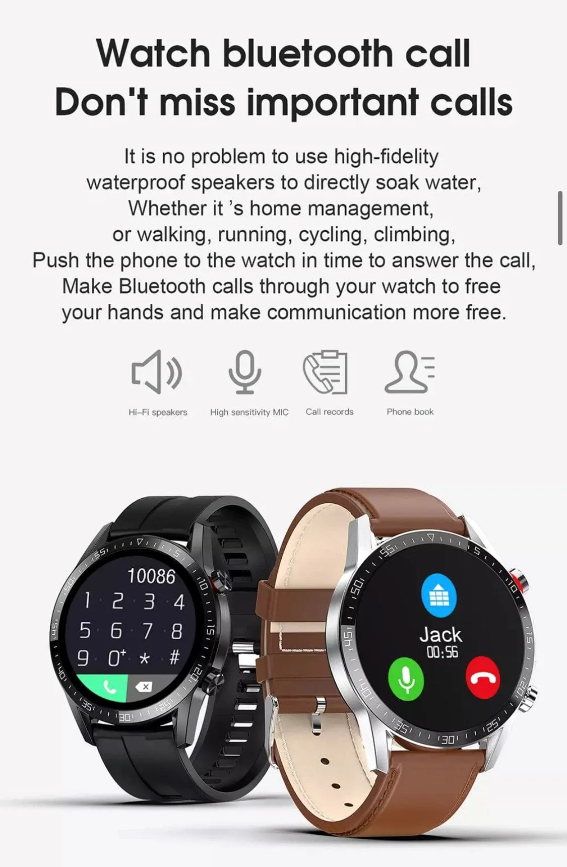 Smartoby L13 High End Smart Watch Silver-- Extra Straps Availible