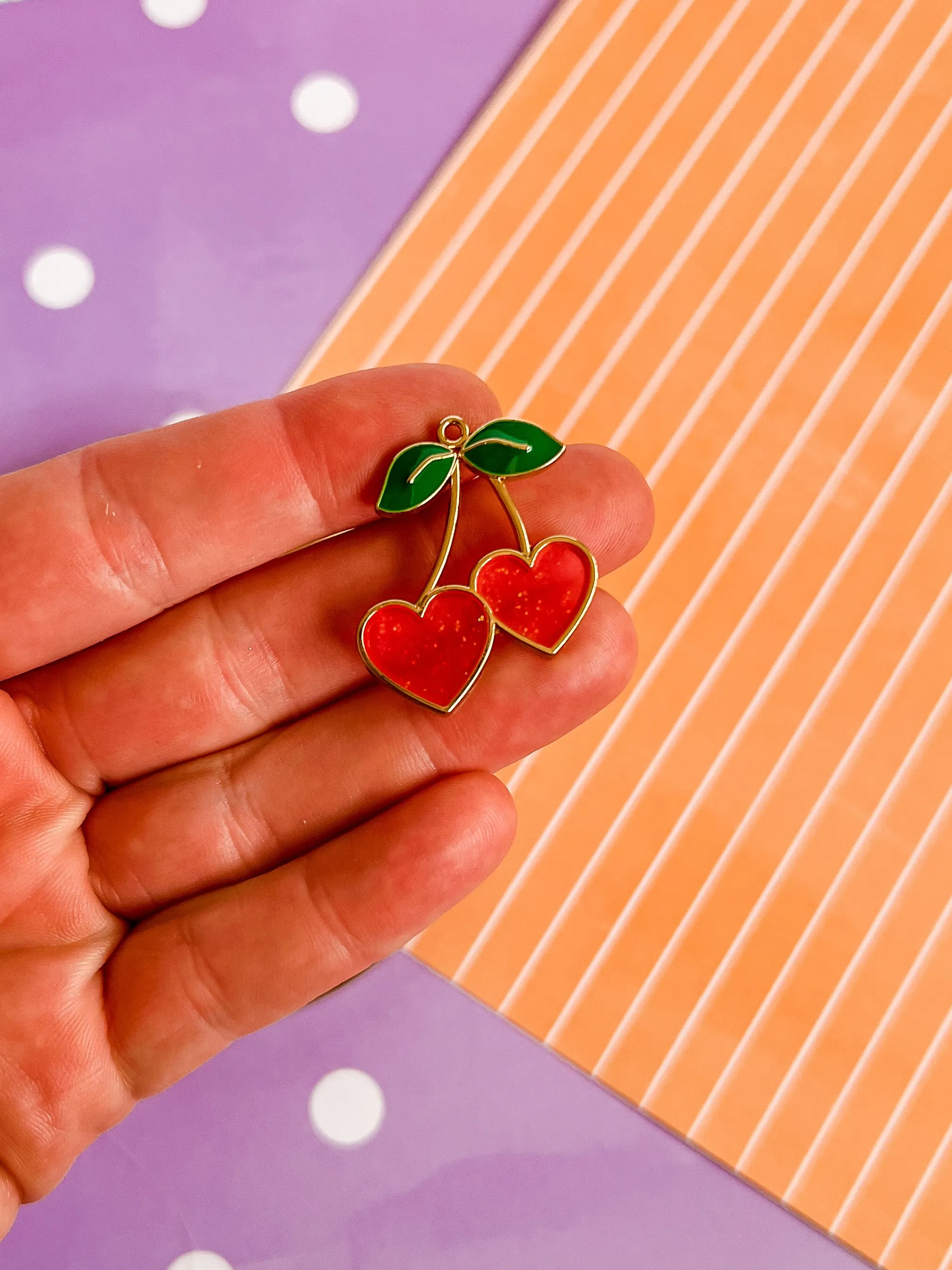 Sparkle Cherries Necklace and Earrings