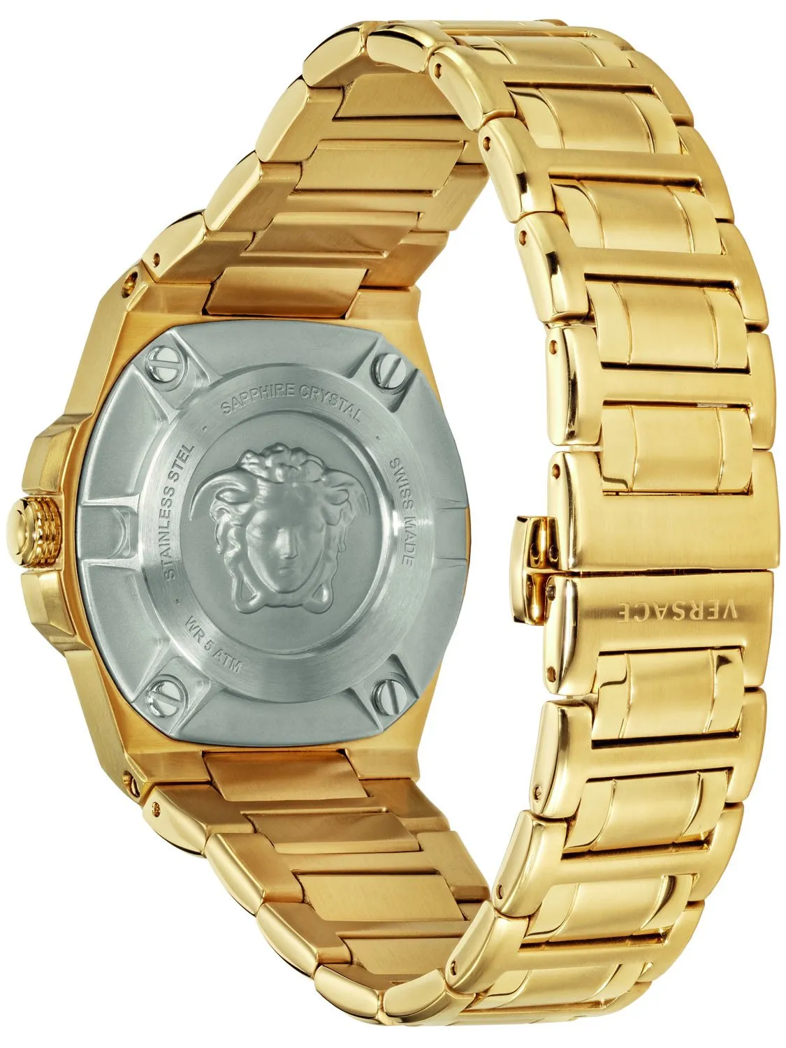 Versace CHAIN REACTION 40 mm - Midsize Steel Gold Plated Watch VEHD00520