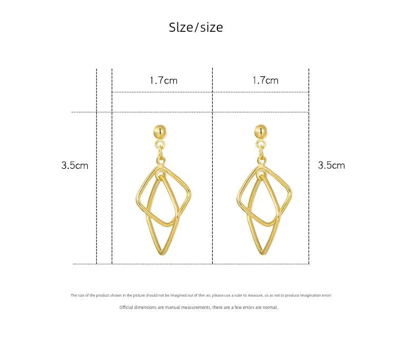 Women's Korean-Style Premium Sterling Silver Internet Celebrity Personalized Earrings