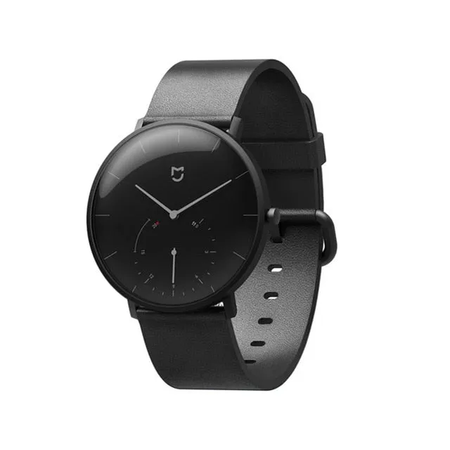 XIAOMI Mi Mijia QUARTZ Smart Watch Life Waterproof with Double Dials Alarm Sport Sensor Pedometer Time Leather Band Mi Home APP